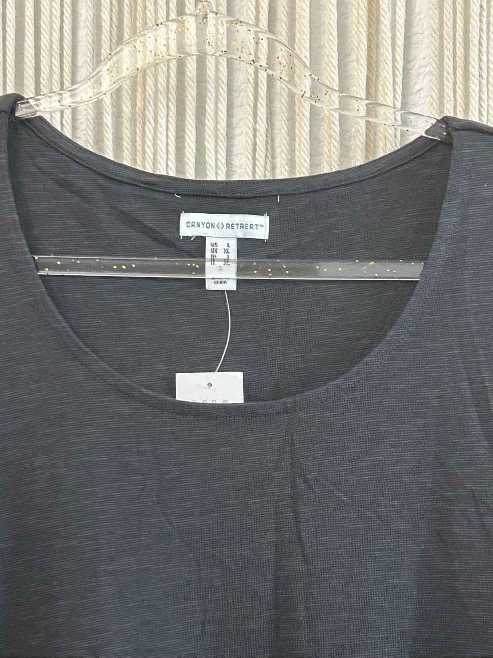Denim & Co. Canyon Retreat Easy Midi Tiered Dress Washed Black Long Sleeve - Picture 6 of 16